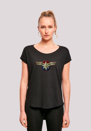 MARVEL CAPTAIN MARVEL CHEST EMBLEM - Print T-shirt - black