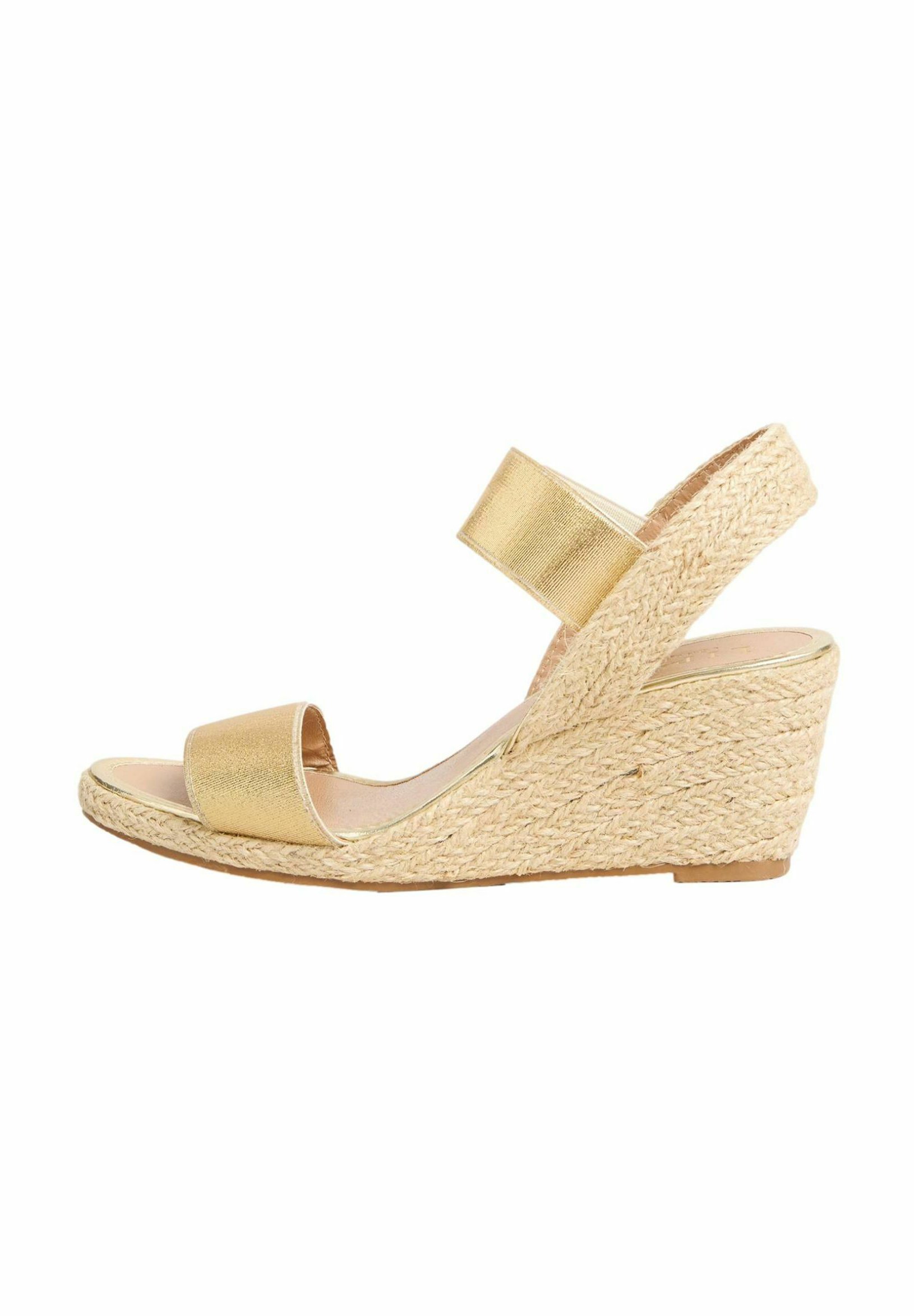 Lipsy REGULAR FIT ELASTIC LOW Platform sandals gold/gold