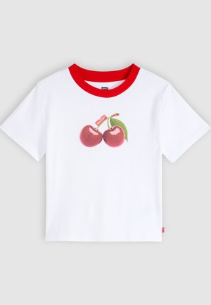 Levi's®, ESSENTIAL SPORTY TEE - Μπλουζάκι με στάμπα - photo fruit cherry bright white