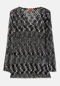 V NECK  - Maglione - dark brown/black