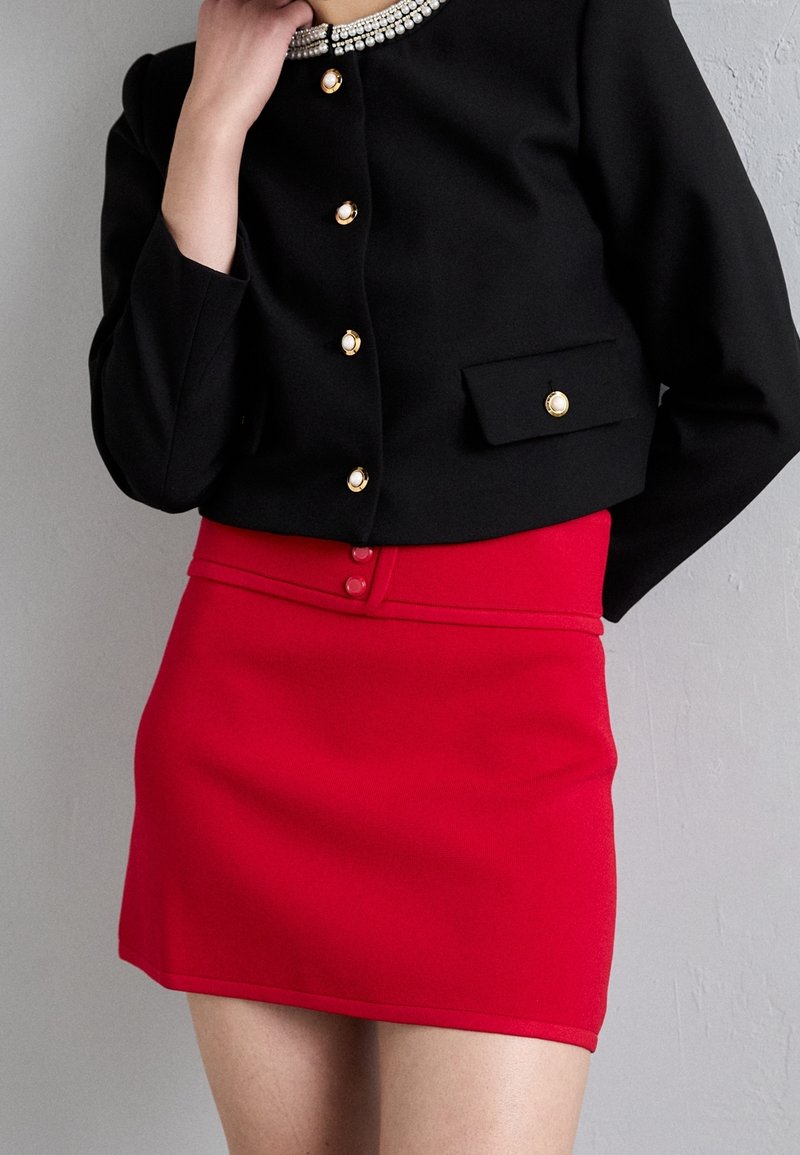 sandro Mini skirt red (Pre-owned) Zalando