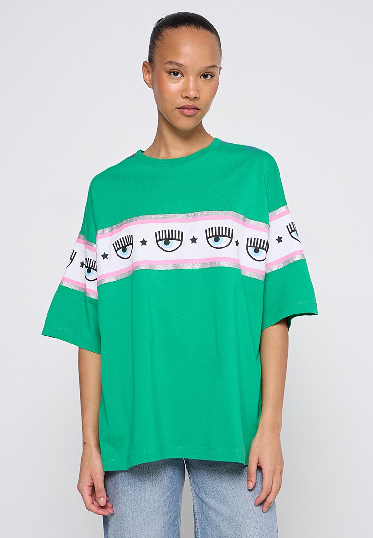 CHIARA FERRAGNI T-shirt print groen CHIARA FERRAGNI T-shirt print groen