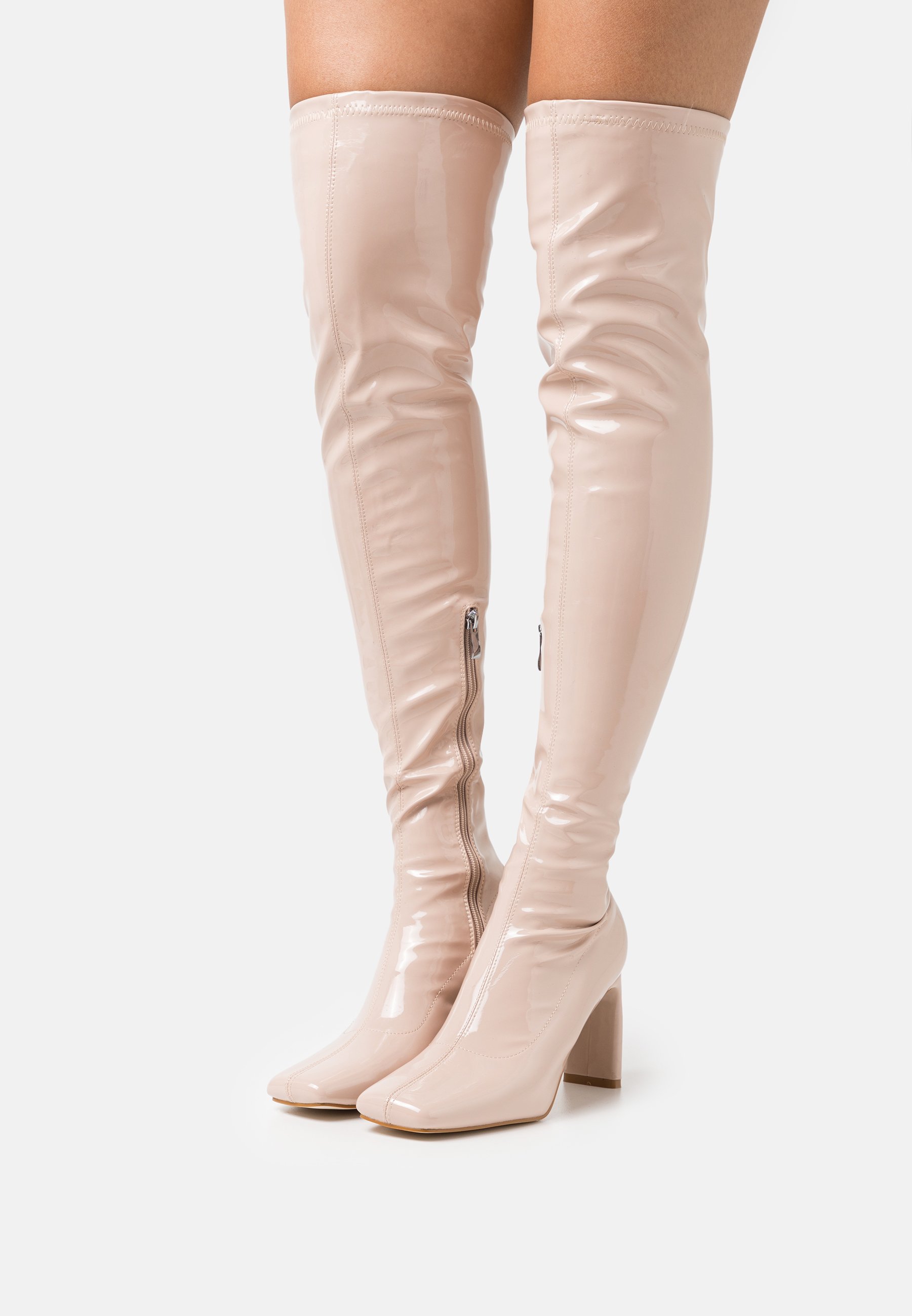 nude high boots