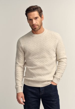 Next REGULAR FIT TEXTURED CREW NECK - Maglione - neutral