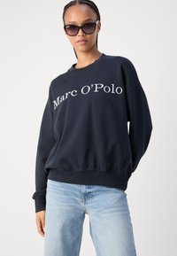 Marc O'Polo LOGO EMBROIDERY AT FRONT - Felpa - deep blue sea