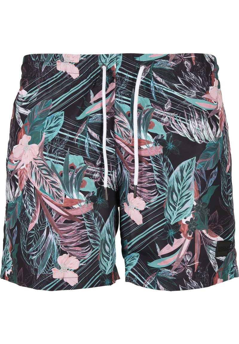 Urban Classics PATTERN - Fürdőnadrág - dark flower aop