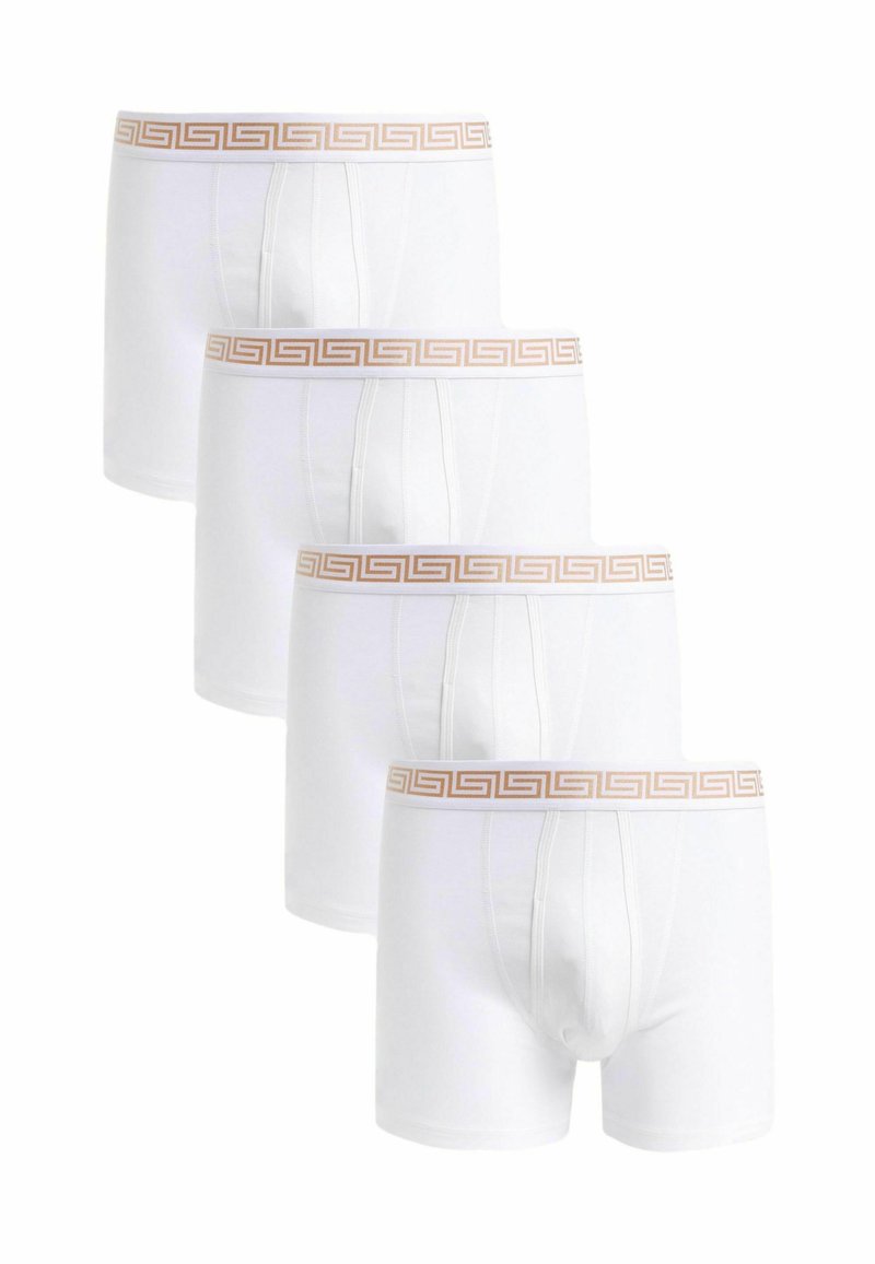 Next A-FRONTS FOUR PACK - Boxerbriefs - white gold pattern waistband