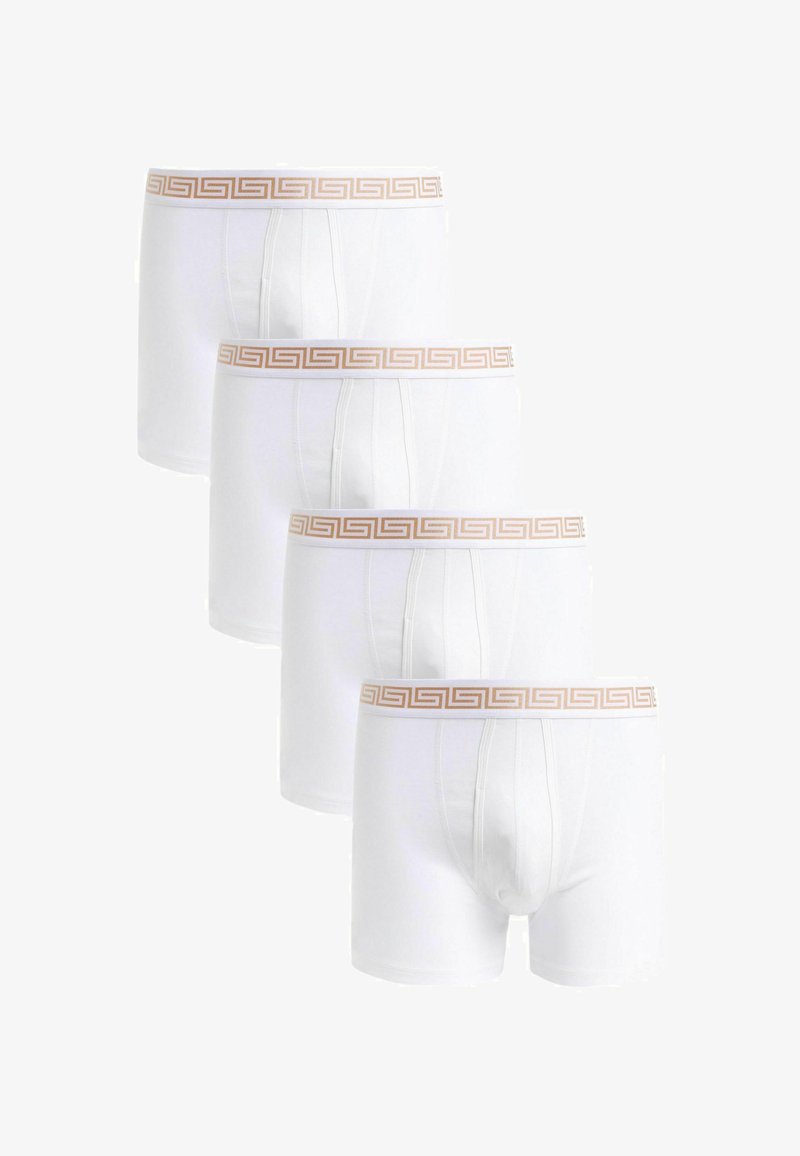 Next A-FRONTS FOUR PACK - Bokserit - white gold pattern waistband