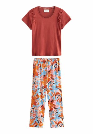 RUCHED - REGULAR FIT SET - Pidžamas komplekts - blue floral