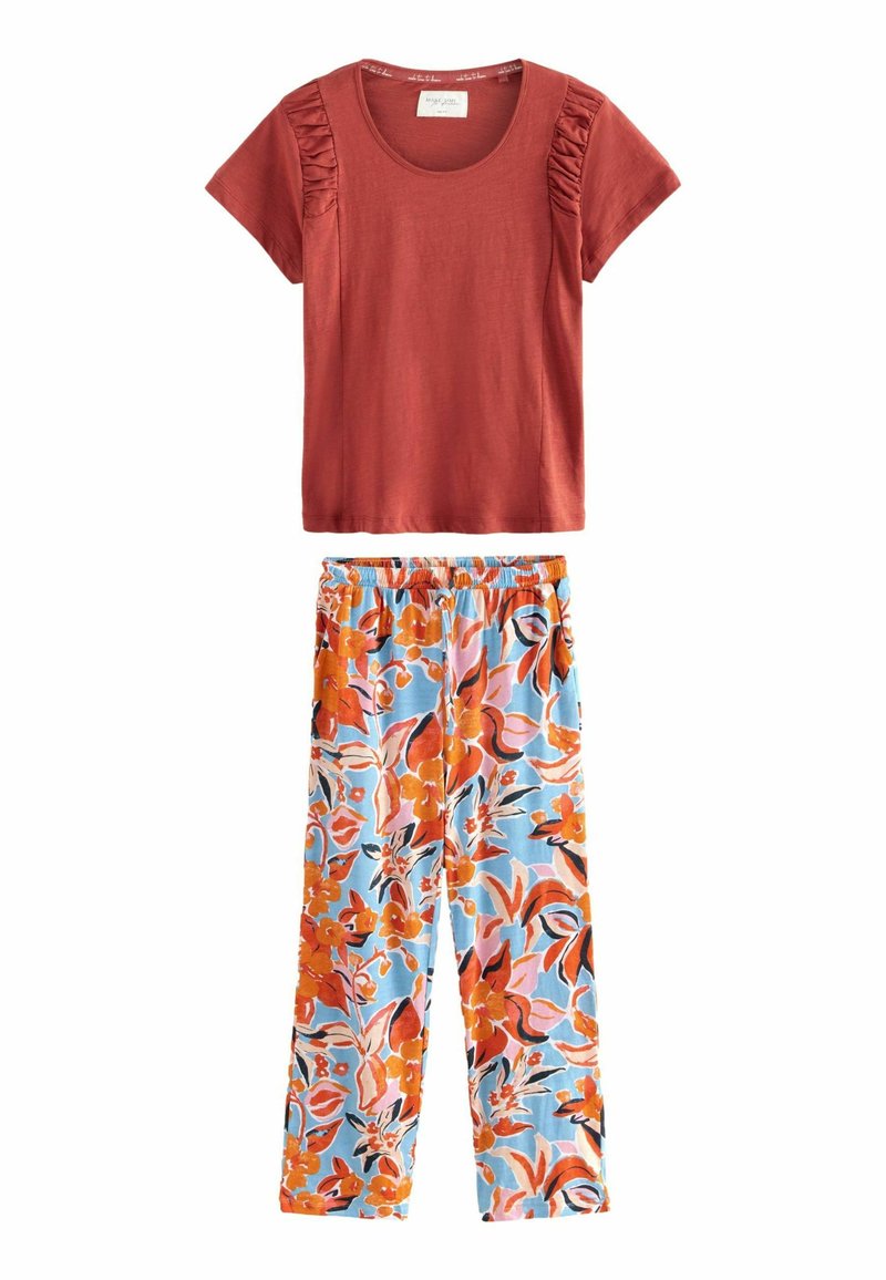 Next RUCHED - REGULAR FIT SET - Pizsama szett - blue floral