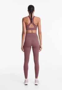 OYSHO BASIC COMPRESSIVE ANKLE-LENGTH - Legíny - kalhoty  - mauve