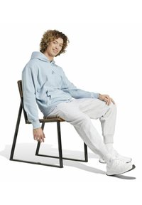 adidas Sportswear MIT LOGO - Felpa con cappuccio - rauchblau