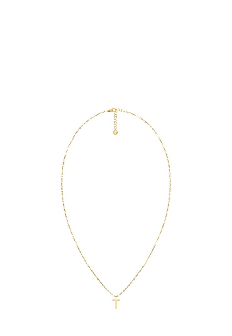 Kuldtooneline kettkaelake, millel on lihtne risti ripats. Kett sisaldab õrnu linke ja reguleeritavat klambrit eri pikkustega.