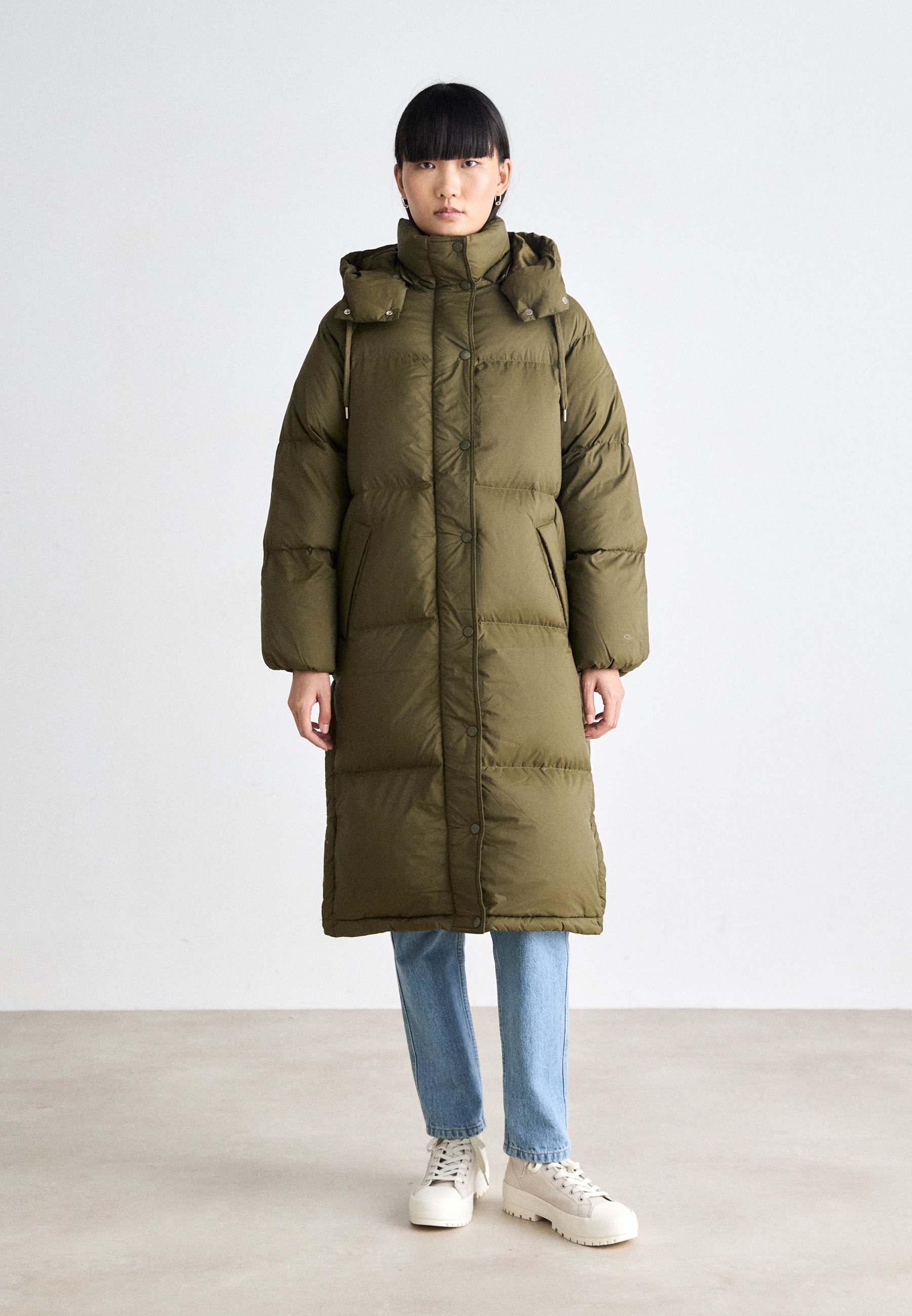 GANT FULL LENGTH COAT - Daunenmantel - dark cactus/khaki - Zalando.at