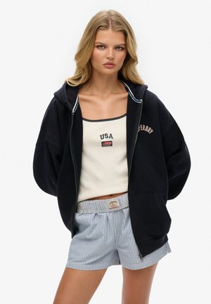 ATHLETIC ESSENTIALS HOODIE - Zip-up sweatshirt - eclipse navy