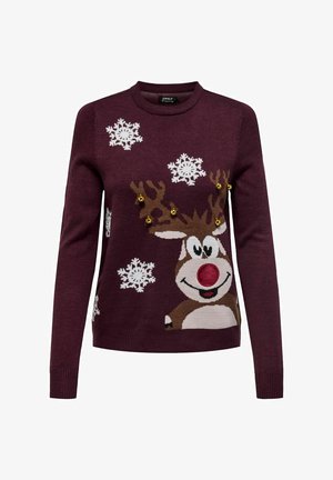 ONLY XMAS BELL LS EX - Strikkegenser - port royale