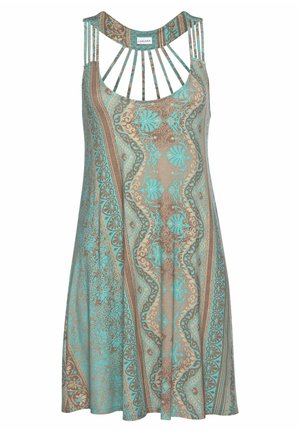 LASCANA Robe de jour - türkis-bedruckt