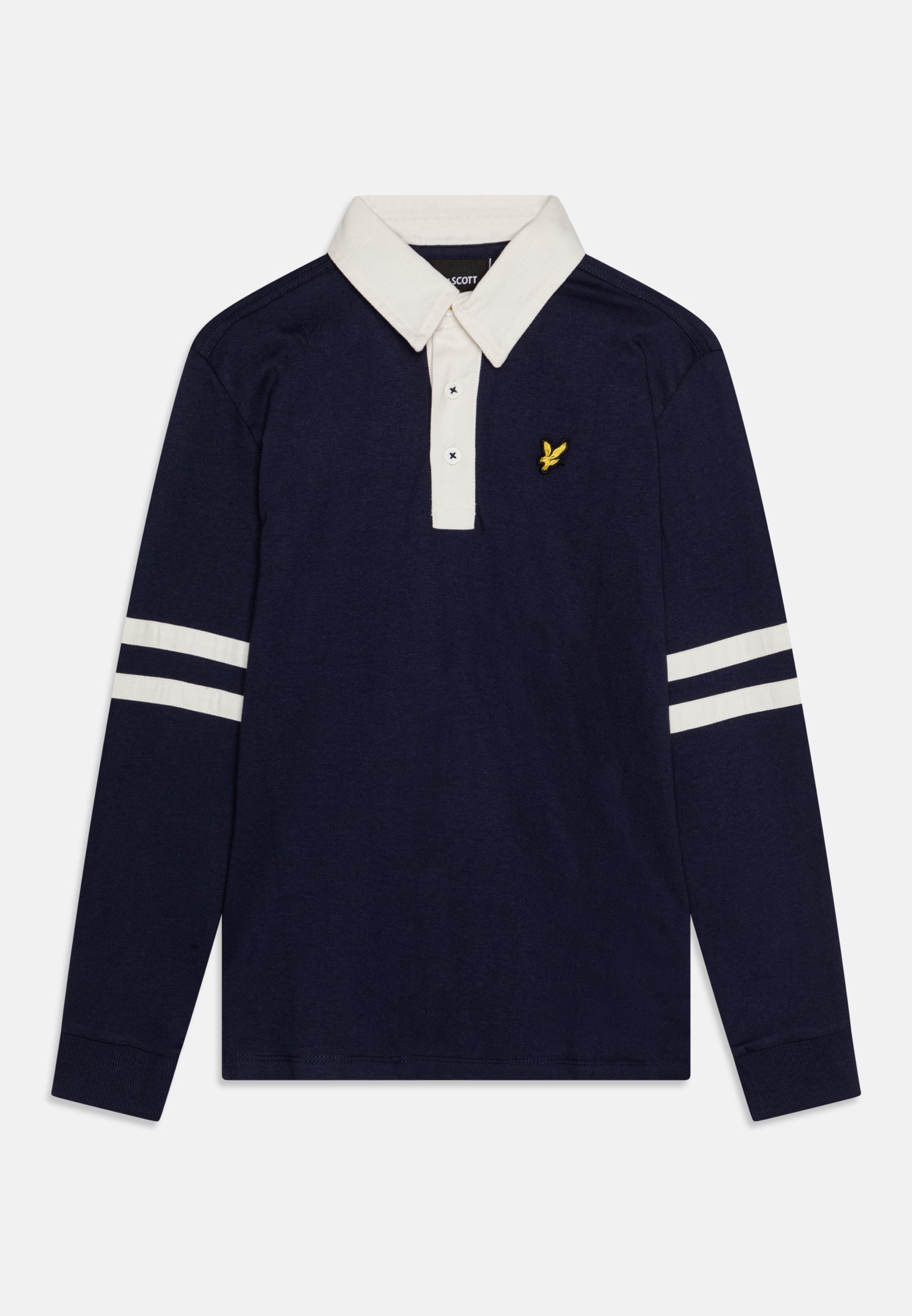 lyle and scott long sleeve polo blue