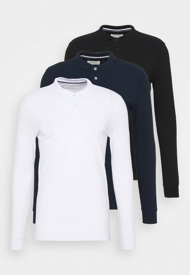 3 PACK - Polo - dark blue/white/black