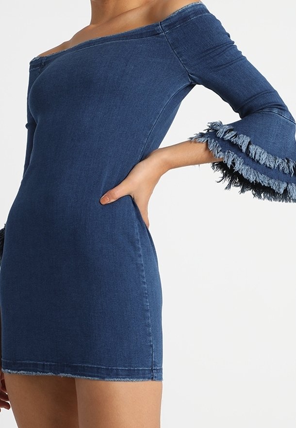 Missguided Denim dress - blue - (Pre-owned) - Zalando.ie Missguided Denim dress - blue - (Pre-owned) - Zalando.ie