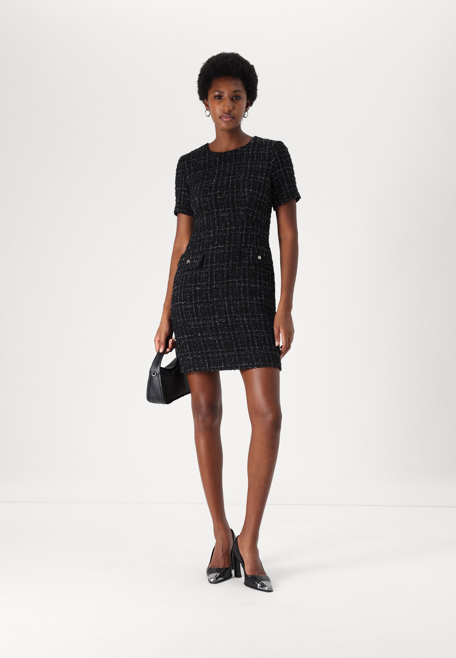 ワンピース Mondrian Tweed Mini Dress / black Mondrian Tweed Mini Dress