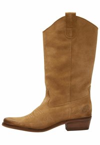 Bottines de cowboy / motard - stone