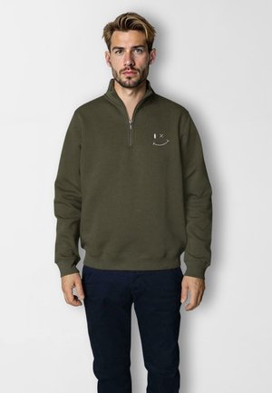PATRICK HALF-ZIP  - Felpa - army green