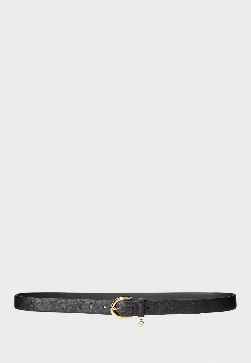 Lauren Ralph Lauren - Charm Crosshatch Leather Belt - Diržas - black, Padidinti