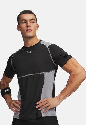 Under Armour, FITTED - Спортна тениска - ultimate black/steel