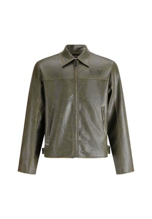 Ed Hardy Faux leather jacket - green