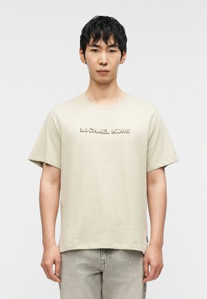 SHADOW LOGO TEE - Nyomott mintás póló - stone