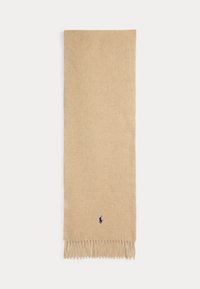 FRINGE-TRIM WOOL SCARF - Sall - beige