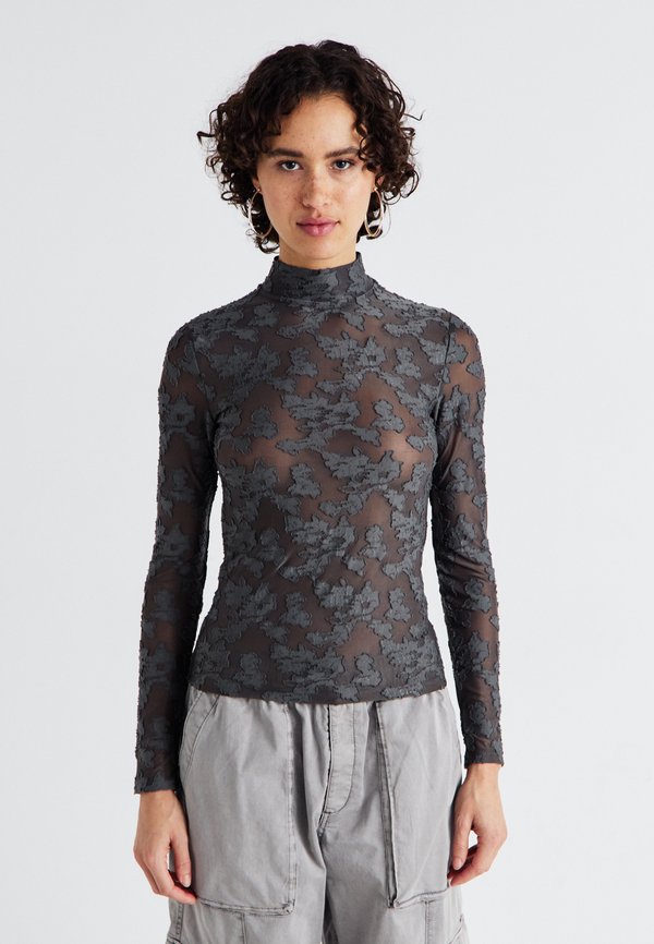 VMINA HIGH NECK - Long sleeved top - asphalt