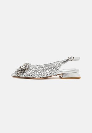 Slingback ballet pumps - luna silver