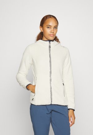 WOMAN JACKET FIX HOOD - Fleece jacket - offwhite