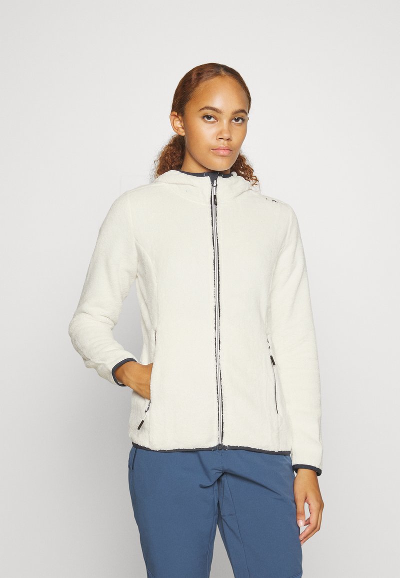 CMP WOMAN JACKET FIX HOOD Fleece jacket offwhite/offwhite Zalando.de