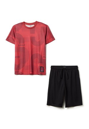 REGULAR FIT SET - Pantalon de survêtement - dark red