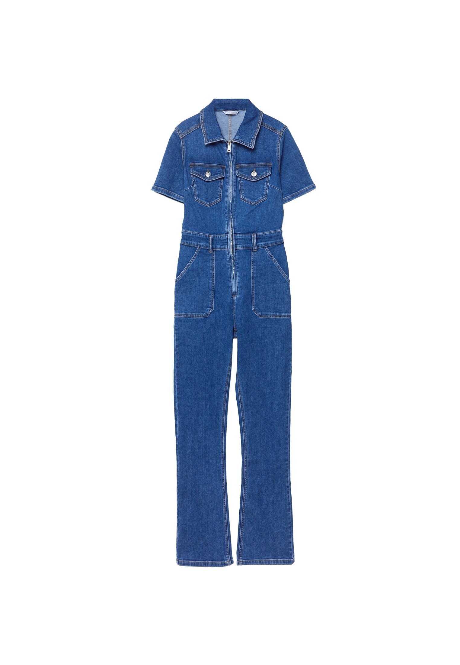 ジャケット・アウター STRUM DENIM SINGLE RIDERS COVERALLS EsukAr Men's Denim Jumpsuit Long Sleeve Lapel Multi Pocket