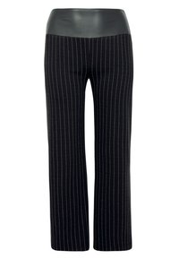 YOEK MIT STREIFEN - Broek - black