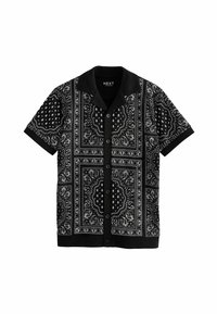 Next - SHORT SLEEVE - REGULAR FIT - Krekls - black white bandana Miniatūras attēls 1