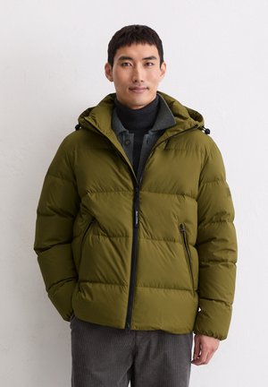 Gewatteerde jas - green mustard