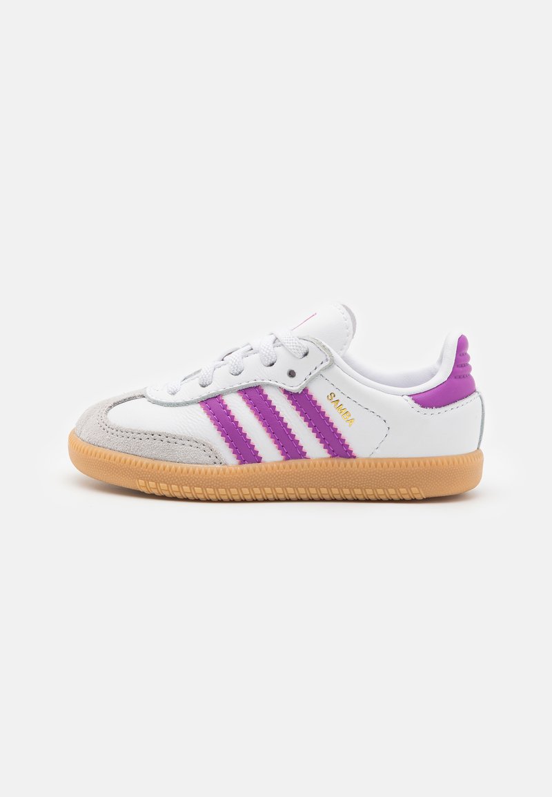 adidas Originals SAMBA OG KIDS - Sapatilhas - footwear white/purple burst/gum