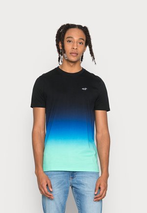 CREW ICON OMBRE UNISEX - Print T-shirt - black/navy/green