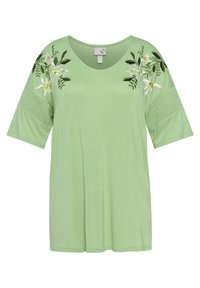Ulla Popken Triko s potiskem - light green