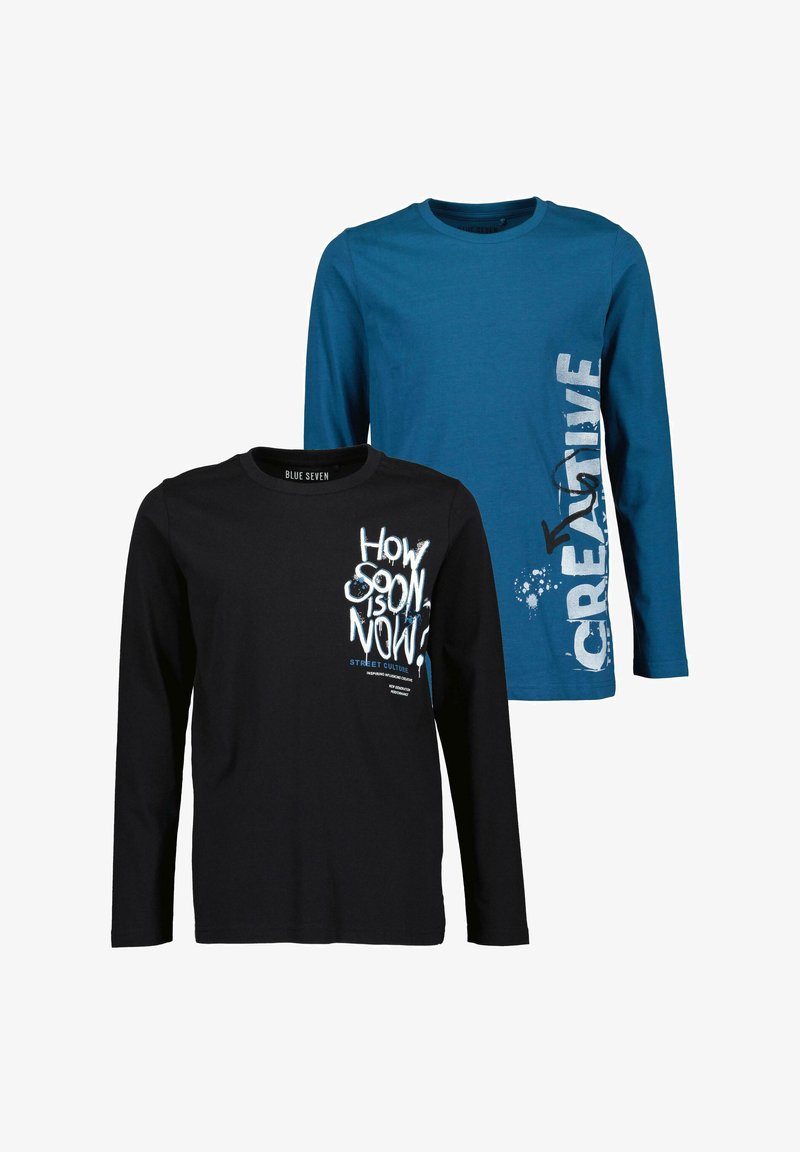Blue Seven 2 PACK - Pitkähihainen paita - black blue