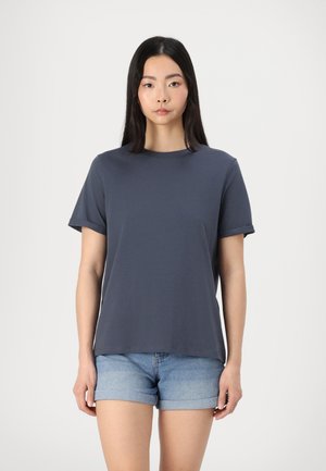 PCRIA FOLD UP SOLID TEE - T-Shirt basic - ombre blue
