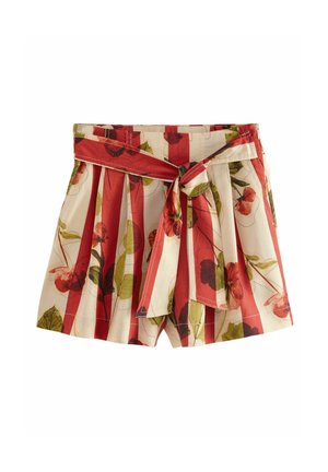REGULAR FIT - Shorts - red ecru stripe