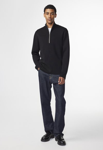 NN.07 HARALD HALF ZIP - Trui - black