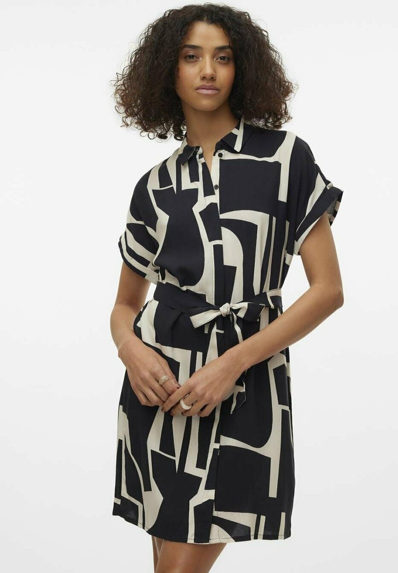 Vero Moda VMEASY  - Abito a camicia - nero fantasia