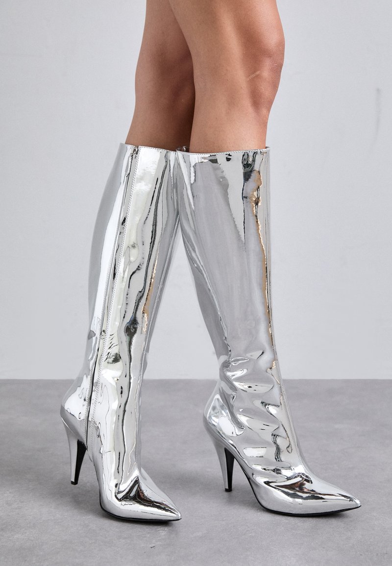 MOSCHINO STIVALE DONNA - Čizme - argento